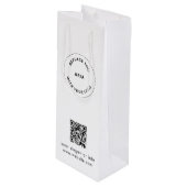 ビジネス向けのカスタムロゴとQRコード付きエコクラフトギフトバッグ ワインギフトバッグ (正面アングル)