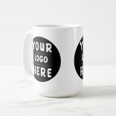 ビジネス向けのカスタムロゴまたは画像 コーヒーマグカップ (正面左)