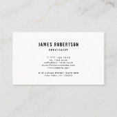 ビジネス向けの厳しいスタイルの名刺 名刺 (裏面)