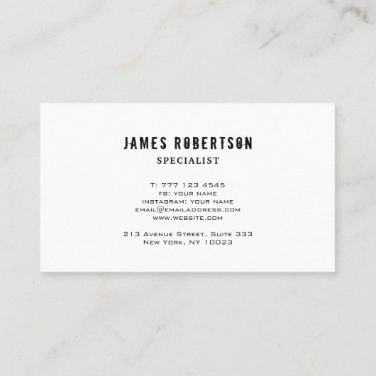 ビジネス向けの厳しいスタイルの名刺 名刺 (裏面)