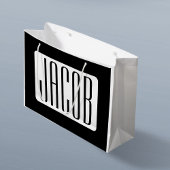 ビジネス向けの現代的な名前または編集可能なブランド名 ラージペーパーバッグ