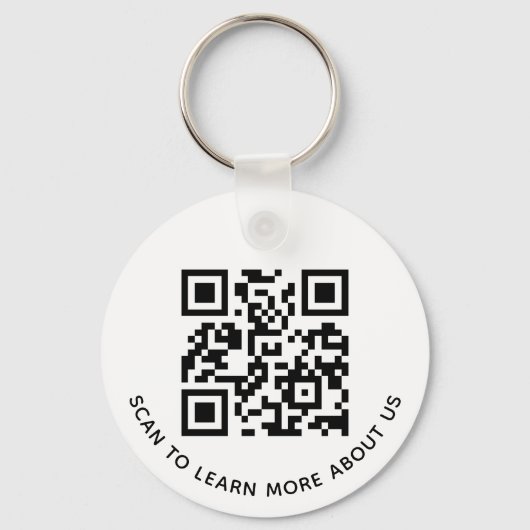 ビジネス向けアルミQRコードキーチェーンのロゴラウンド キーホルダー (正面)