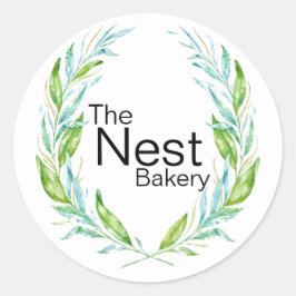 ビジネス向けエレガントLourelブランチのロゴのみ ラウンドシール