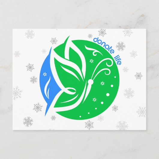ビジネス向けカスタマイズ可能な寄付ライフカード シーズンポストカード (正面)