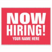 ビジネス向けカスタムビニールシールの採用 シール (正面)