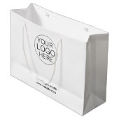 ビジネス向けカスタム抱き枕ロゴホワイト ラージペーパーバッグ (正面アングル)