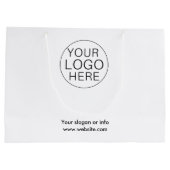 ビジネス向けカスタム抱き枕ロゴホワイト ラージペーパーバッグ (裏面)