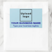 ビジネス向けタグラインのライトブルー長方形ステッカー 長方形シール (バッグ)