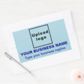 ビジネス向けタグラインのライトブルー長方形ステッカー 長方形シール (封筒)