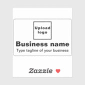 ビジネス向けタグラインの白い四角形ビニールシール シール (シート)