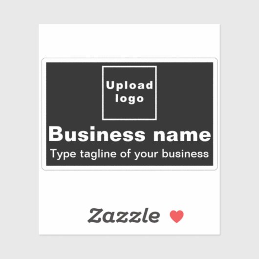 ビジネス向けタグラインの黒い長方形ビニールシール シール (シート)