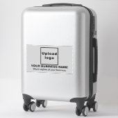 ビジネス向けタグライン灰色の大きな四角形ビニール シール (スーツケース)