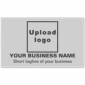 ビジネス向けタグライン灰色の大きな四角形ビニール シール (正面)