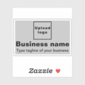 ビジネス向けタグライン灰色の長方形ビニールステッカー シール (シート)