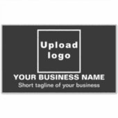ビジネス向けタグライン黒大長方形ビニル シール (正面)