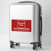 ビジネス向けタグラインRed Large Rectangle Vinyl シール (スーツケース)