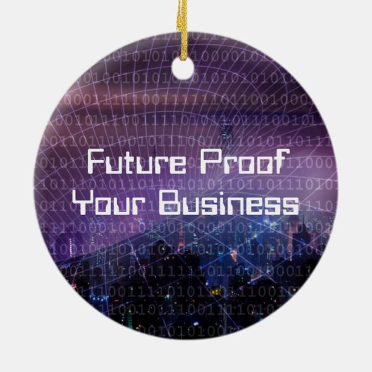 ビジネス向けデジタル変換 セラミックオーナメント (裏面)