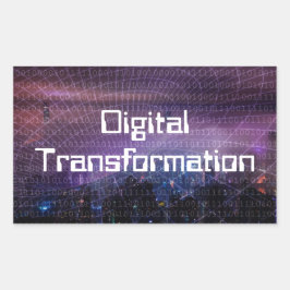 ビジネス向けデジタル変換 長方形シール