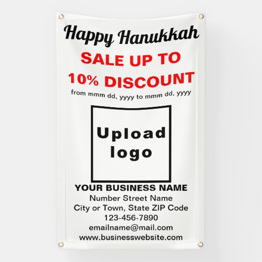 ビジネス向けハヌカーのホワイトバナー販売 横断幕 (縦)