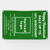 ビジネス向けハヌカー販売のグリーンバナー 横断幕 (横)