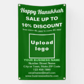 ビジネス向けハヌカー販売のグリーンバナー 横断幕 (縦)