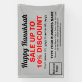 ビジネス向けハヌカー販売の灰色の四角形バナー 横断幕 (縦)