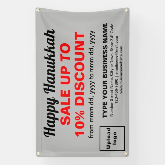 ビジネス向けハヌカー販売の灰色の四角形バナー 横断幕 (縦)