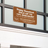 ビジネス向けハヌカー販売の茶色の四角形バナー 横断幕 (ビルの外側)