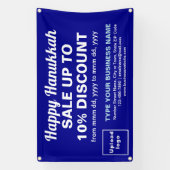 ビジネス向けハヌカー販売の青い四角形バナー 横断幕 (縦)