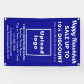 ビジネス向けハヌカー販売オンブルーバナー 横断幕 (横)