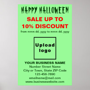 ビジネス向けハロウィーン販売のライトグリーンポスター ポスター