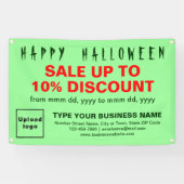 ビジネス向けハロウィーン販売(ライトグリーン長方形) 横断幕 (横)