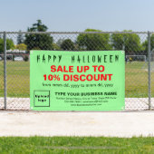 ビジネス向けハロウィーン販売(ライトグリーン長方形) 横断幕 (インサイチュ)