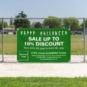 ビジネス向けハロウィーン販売(緑の四角形バナー) 横断幕 (インサイチュ)