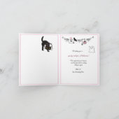 ビジネス向けピンクお洒落とブラックのハロウィンカード カード (内部)