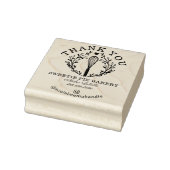 ビジネス向けピンクベーカリーウィスクロゴ ラバースタンプ (スタンプ)