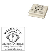 ビジネス向けピンクベーカリーウィスクロゴ ラバースタンプ (押印)