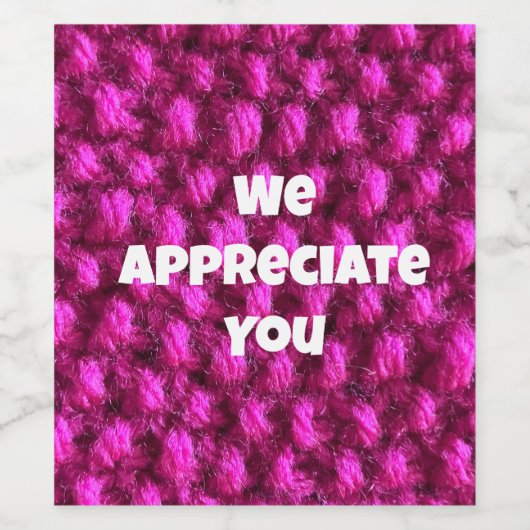 ビジネス向けピンクヤーンお客様の社員評価 ワインラベル (シングルラベル)