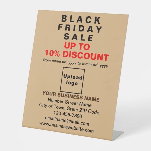 ビジネス向けブラックフライデーセール（ライトブラウン） 台座サイン (正面)