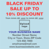 ビジネス向けブラックフライデーセール(ライトブルー) シール (正面)