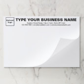 ビジネス向けブラック文字が大きな涙を流す ペーパーパッド (折り畳み)