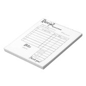 ビジネス向けプロフェッショナルカスタム領収書 ノートパッド (回転)