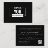 ビジネス向けミニマルサンキューカード 名刺 (正面/裏面)