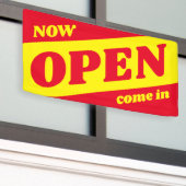 ビジネス向け屋外サインを今すぐ開くバナー 横断幕 (ビルの外側)