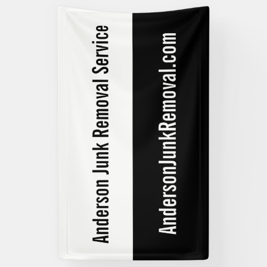 ビジネス向け白黒プロモーションジャンクの取り外し 横断幕 (縦)