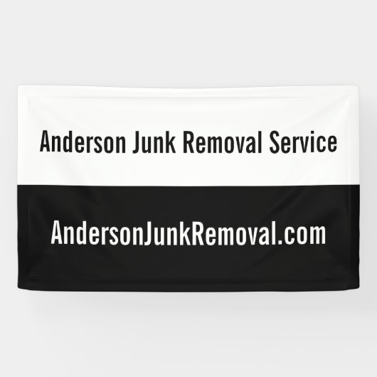 ビジネス向け白黒プロモーションジャンクの取り外し 横断幕 (横)