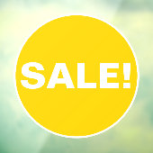 ビジネス向け販売ウィンドウのサイン – 黄色の円 ウィンドウサイン (シート3)