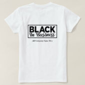 ビジネス向け黒白 Tシャツ (デザイン裏面)