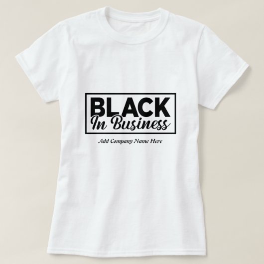 ビジネス向け黒白 Tシャツ (デザイン正面)