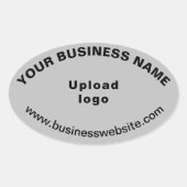 ビジネス向けWebサイト（灰色の楕円の形状ステッカー） 楕円形シール (正面)
